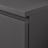 MALM Chest of 6 drawers, dark grey, 80x123 cm