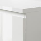 MALM Chest of 6 drawers, high-gloss white, 80x123 cm