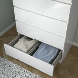 MALM Chest of 6 drawers, high-gloss white, 80x123 cm