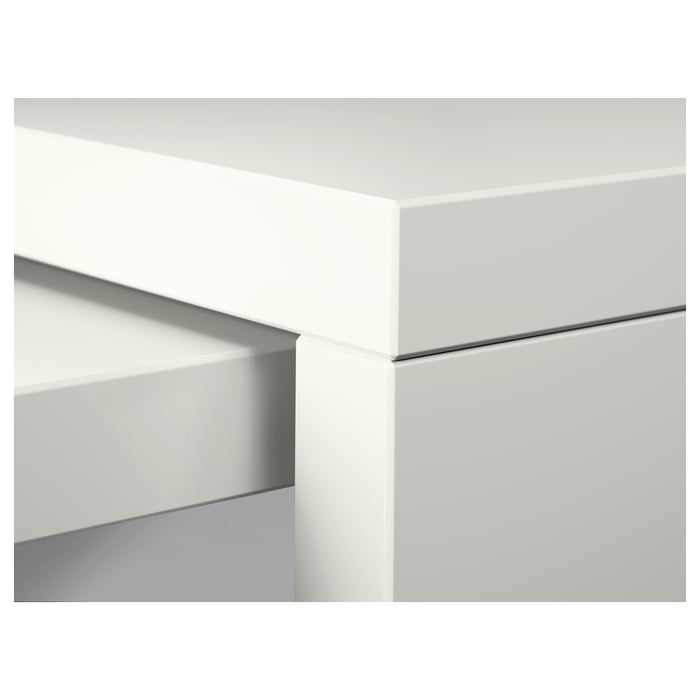 MALM white, Desk with pullout panel, 151x65 cm IKEA
