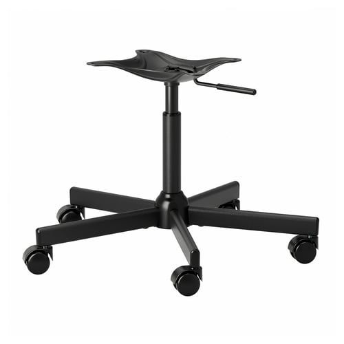 MALSKÄR Chair frame, swivel - black