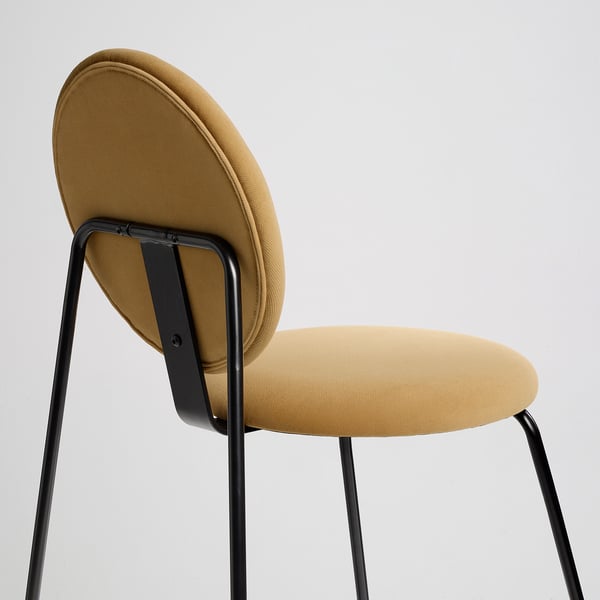 MÅNHULT Chair, black/Hakebo yellow-brown