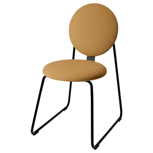 MÅNHULT Chair, black/Hakebo yellow-brown