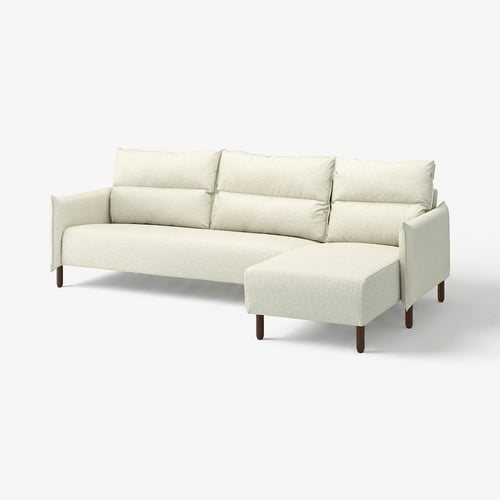 MANNARP 4-seat sofa with chaise longue, Gunnared beige