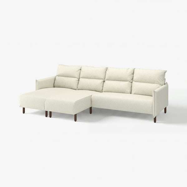 MANNARP 4-seat sofa with chaise longues, Gunnared beige