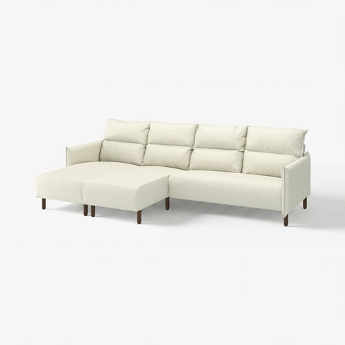 MANNARP 4-seat sofa with chaise longues, Gunnared beige