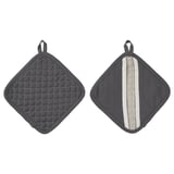 MARIATHERES Pot holder, grey/beige, 19x19 cm