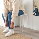 MARIUS Stool, white, 45 cm