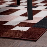 MARKBLÅMME Rug, low pile, multicolour/check pattern, 160x230 cm
