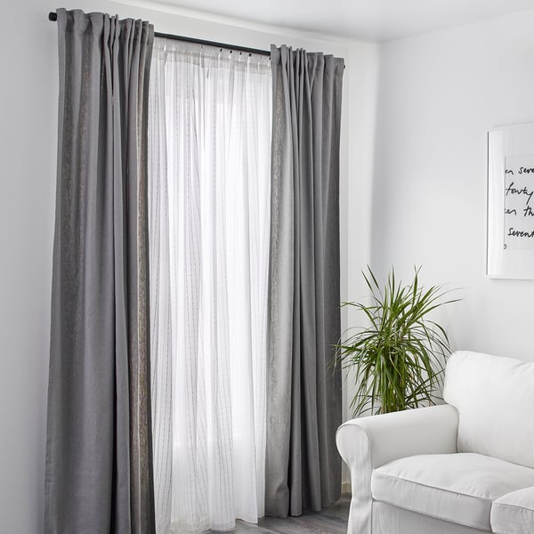 Matilda Sheer Curtains 1 Pair White Ikea