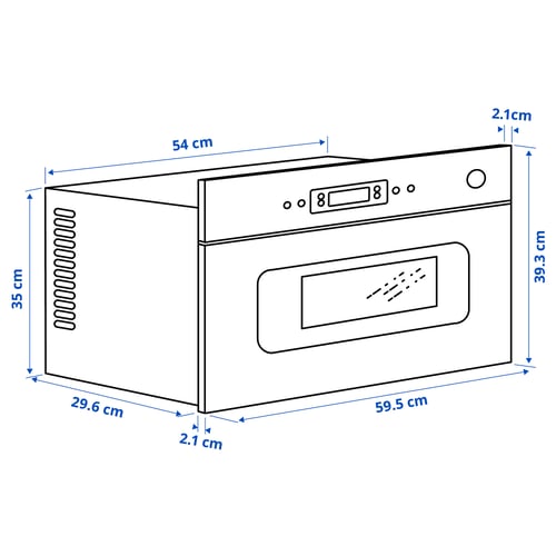 MATTRADITION Microwave oven, IKEA 300 black