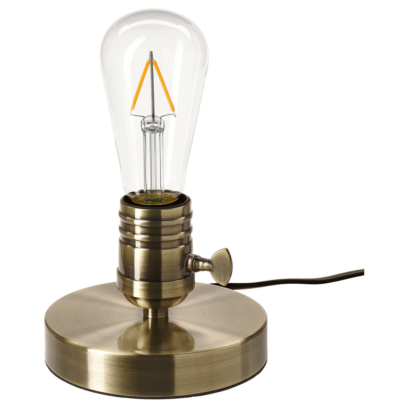 MEGAGRAM / LUNNOM brass, dropshaped, Table lamp with light bulb IKEA