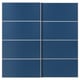 MEHAMN Pair of sliding doors, white/double sided blue, 200x201 cm