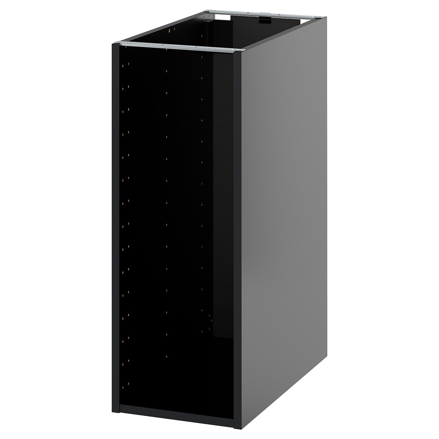 METOD Base cabinet - black-grey 30x60x80 cm