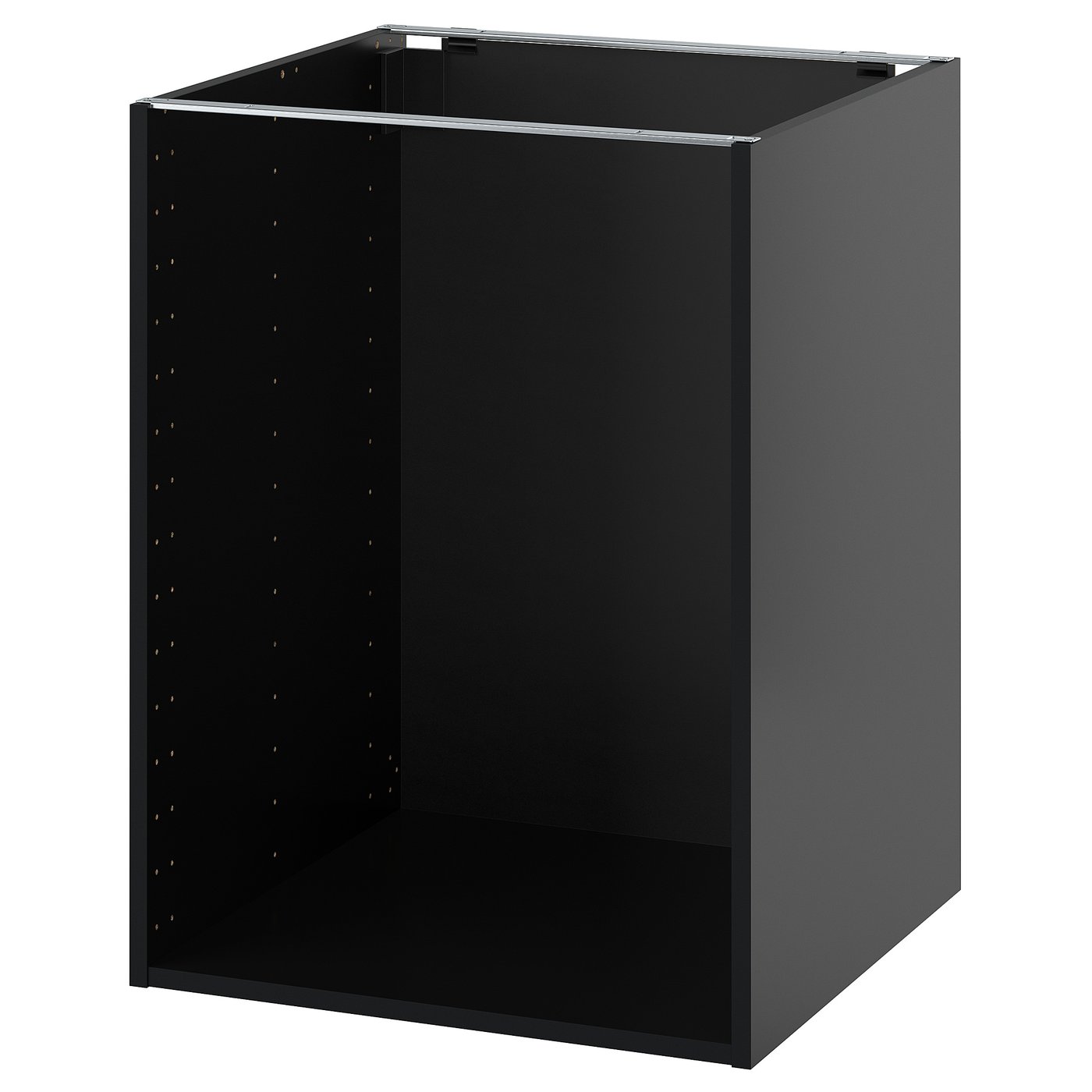 METOD Base cabinet - black-grey 60x60x80 cm