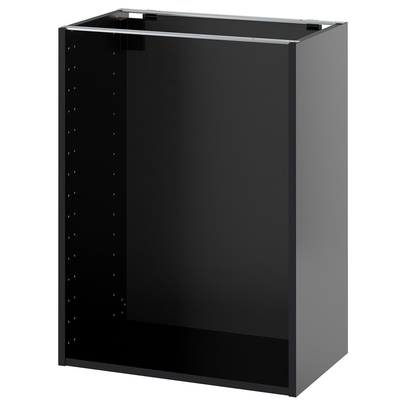 METOD Base cabinet - black-grey 60x37x80 cm