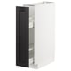 METOD Base cabinet/pull-out int fittings, white/Lerhyttan black stained, 20x60 cm