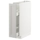 METOD Base cabinet/pull-out int fittings, white/Lerhyttan light grey, 20x60 cm