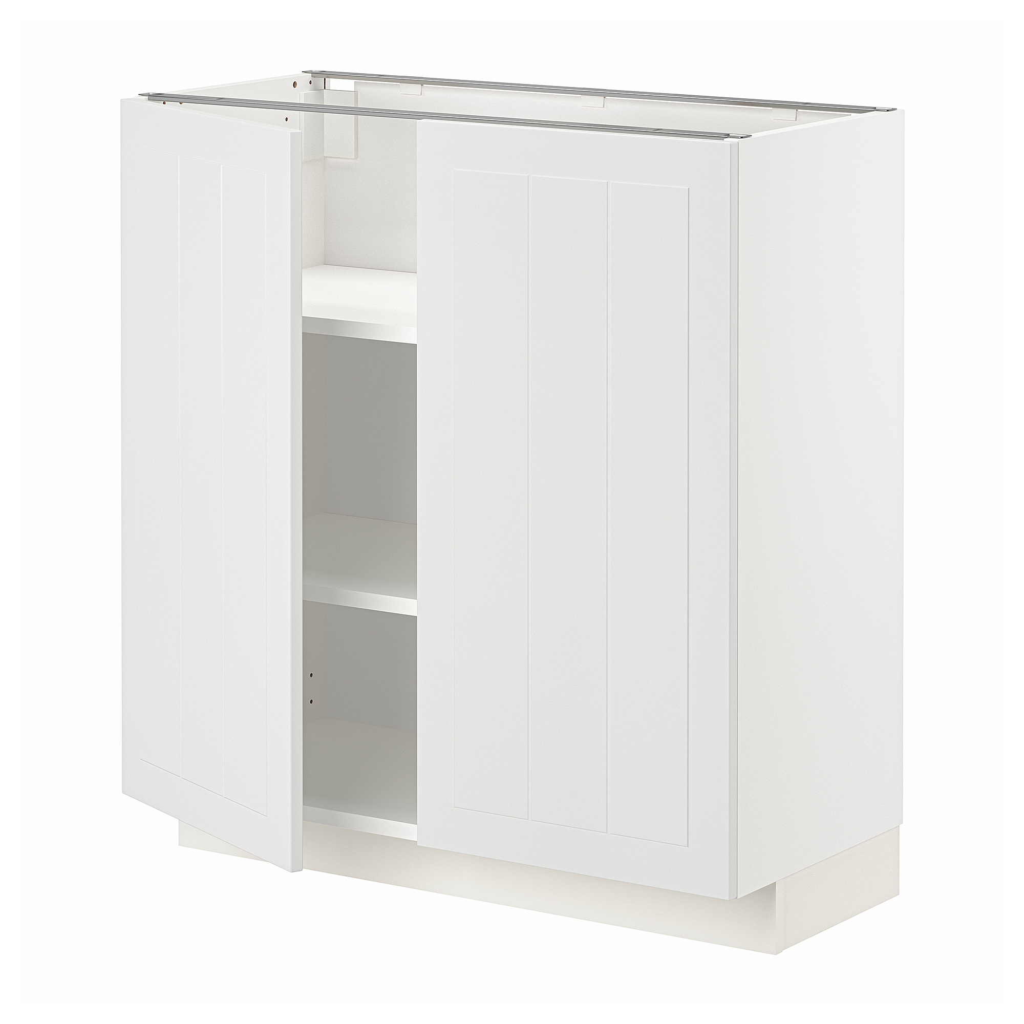 METOD Base with shelves/2 doors white/Stensund white IKEA