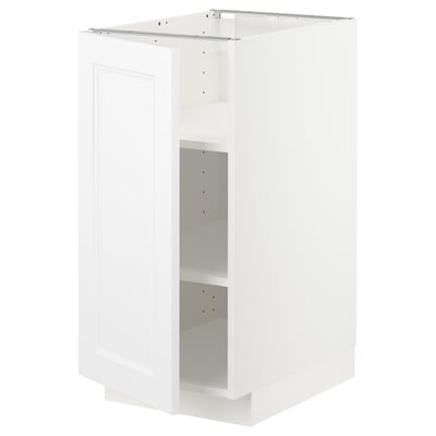 METOD Base cabinet with shelves, white/Axstad matt white, 40x60 cm