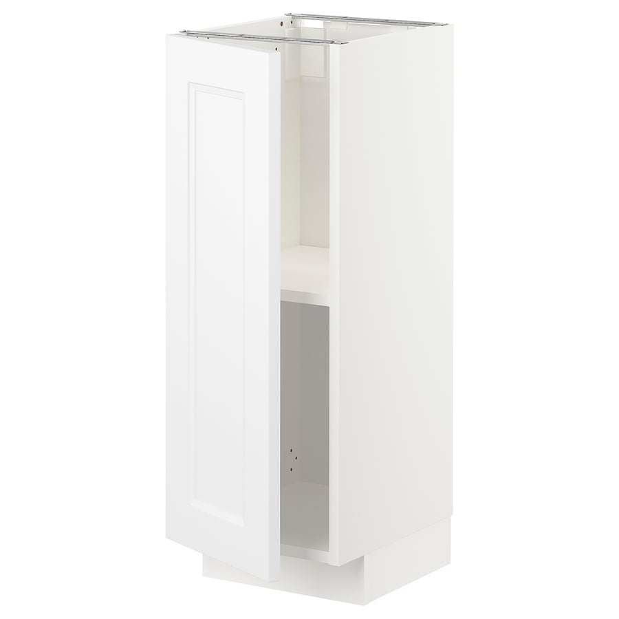 METOD base with shelves, white/Axstad matt white, 30x37 cm IKEA