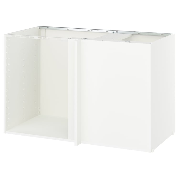 METOD corner base cabinet, white, 128x60x80 cm - IKEA UK