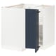METOD Corner base cabinet with carousel, white Axstad/matt blue, 88x88 cm