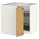 METOD Corner base cabinet with carousel, white/Sinarp oak veneer, 88x88 cm