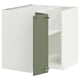METOD Corner base cabinet with shelf, white/Axstad grey-green, 88x88 cm