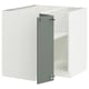 METOD Corner base cabinet with shelf, white/Nickebo matt grey-green, 88x88 cm