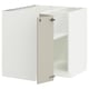 METOD Corner base cabinet with shelf, white/Stensund beige, 88x88 cm
