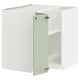 METOD Corner base cabinet with shelf, white/Stensund light green, 88x88 cm