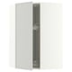 METOD Corner wall cabinet with carousel, white/Aspudden light grey, 68x100 cm