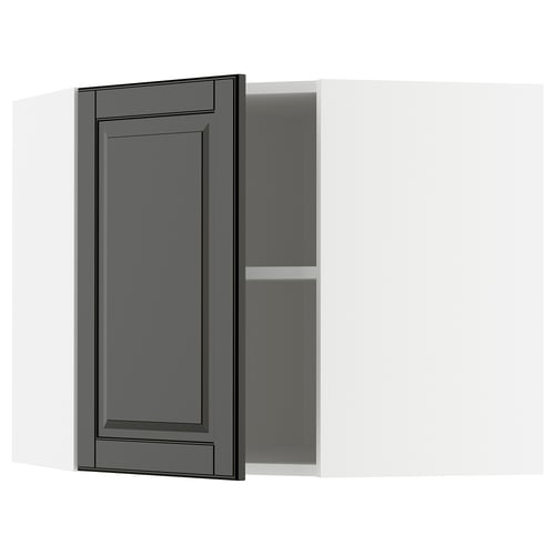 METOD kitchen unit with black bevelled door, adjustable shelf.