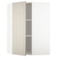 METOD Corner wall cabinet with shelves, white/Stensund beige, 68x100 cm