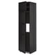 METOD Hi cab f fridge or freezer w 2 drs, black/Lerhyttan black stained, 60x60x220 cm