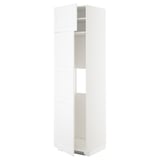 METOD Hi cab f fridge or freezer w 2 drs, white/Axstad matt white, 60x60x220 cm