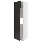 METOD Hi cab f fridge or freezer w 2 drs, white/Nickebo matt anthracite, 60x60x220 cm