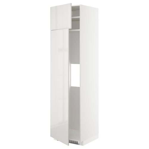 High gloss white METOD cabinet from IKEA.