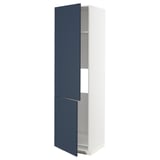 METOD High cab f fridge/freezer w 2 doors, white Axstad/matt blue, 60x60x220 cm