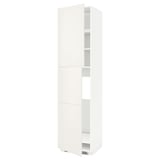 METOD High cab for fridge with 3 doors, white/Veddinge white, 60x60x240 cm
