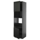 METOD High cabinet f built-in appliances, black-grey/Bodbyn black, 60x60x220 cm