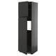 METOD High cabinet for fridge w 2 doors, black-grey/Upplöv matt anthracite, 60x60x200 cm
