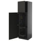METOD High cabinet with cleaning interior, black-grey/Nickebo matt anthracite, 60x60x200 cm