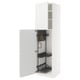 METOD High cabinet with cleaning interior, white/Axstad matt white, 60x60x220 cm
