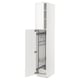 METOD High cabinet with cleaning interior, white/Ringhult light grey, 40x60x220 cm