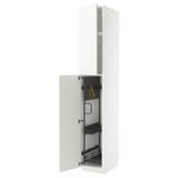 METOD High cabinet with cleaning interior, white/Ringhult white, 40x60x240 cm