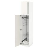 METOD High cabinet with cleaning interior, white/Veddinge white, 40x60x200 cm