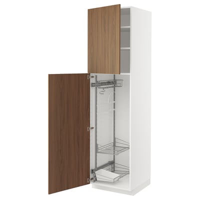 METOD High cabinet with cleaning interior