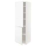 METOD High cabinet with shelves/2 doors, white/Axstad matt white, 60x60x200 cm